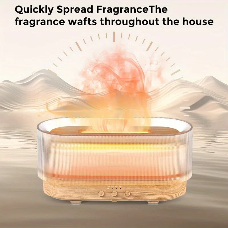 Air Flame Humidifier – 3D Flame Effect Aroma Diffuser | Cool Mist, Essential Oils & Night Light
