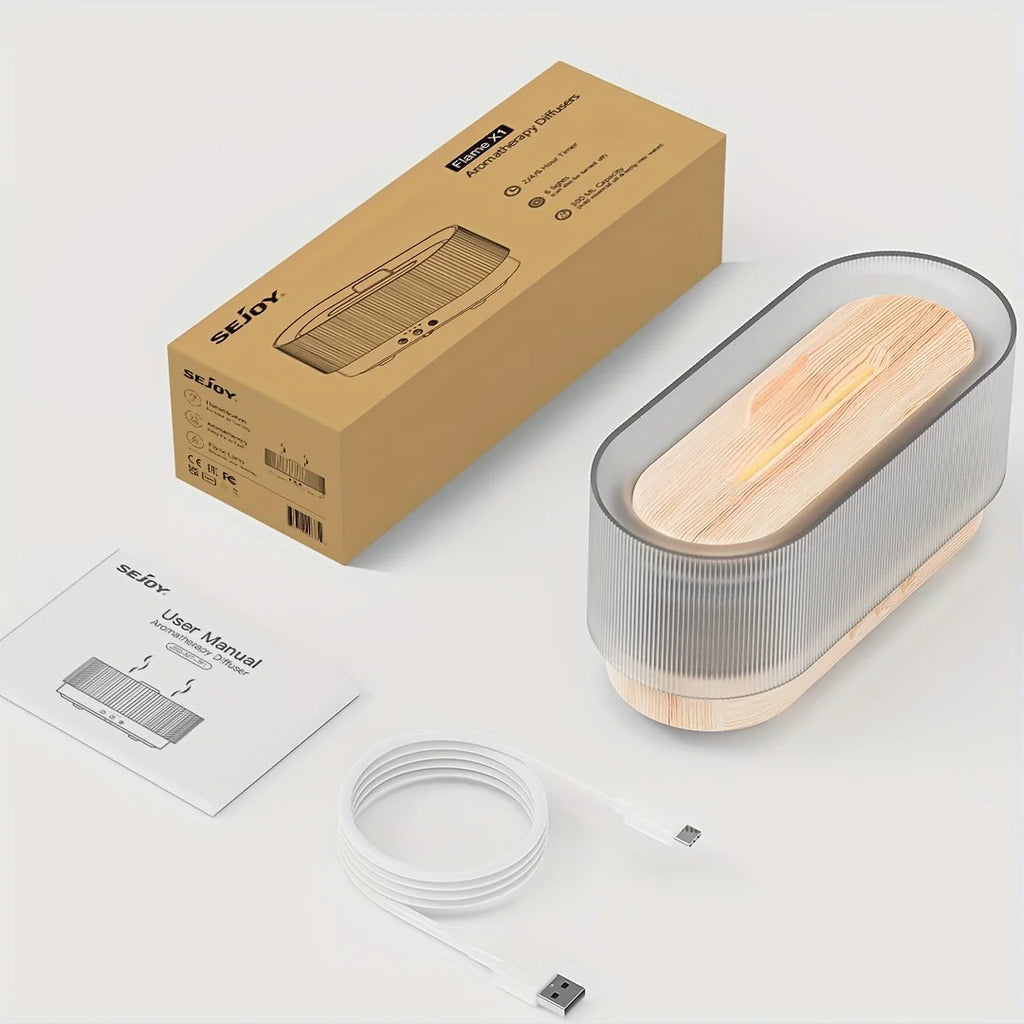 Air Flame Humidifier – 3D Flame Effect Aroma Diffuser | Cool Mist, Essential Oils & Night Light