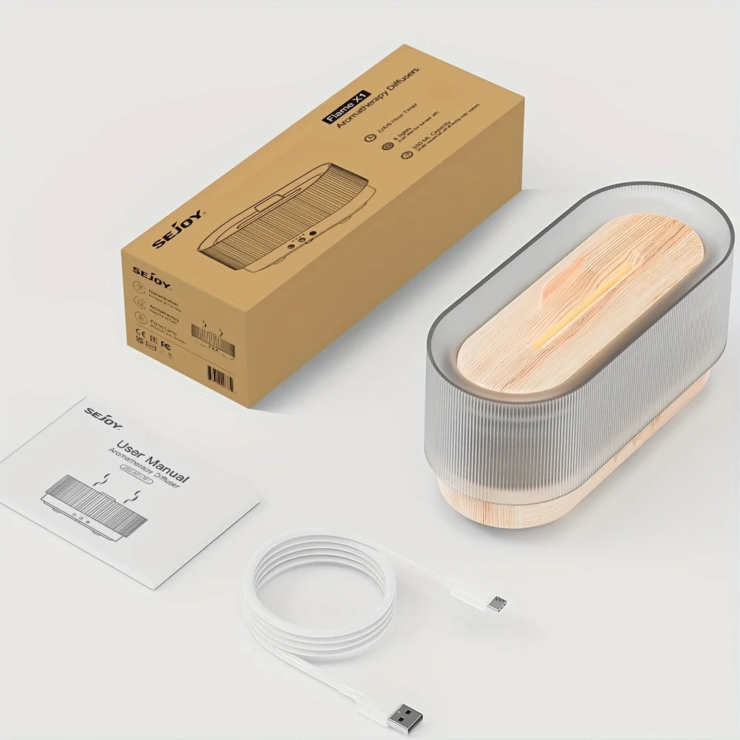 Air Flame Humidifier – 3D Flame Effect Aroma Diffuser | Cool Mist, Essential Oils & Night Light