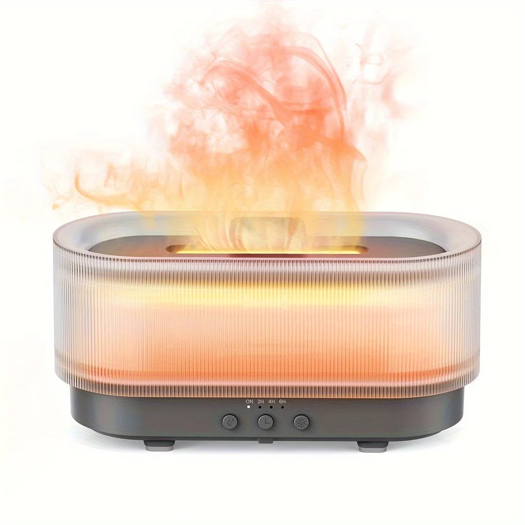 Air Flame Humidifier – 3D Flame Effect Aroma Diffuser | Cool Mist, Essential Oils & Night Light