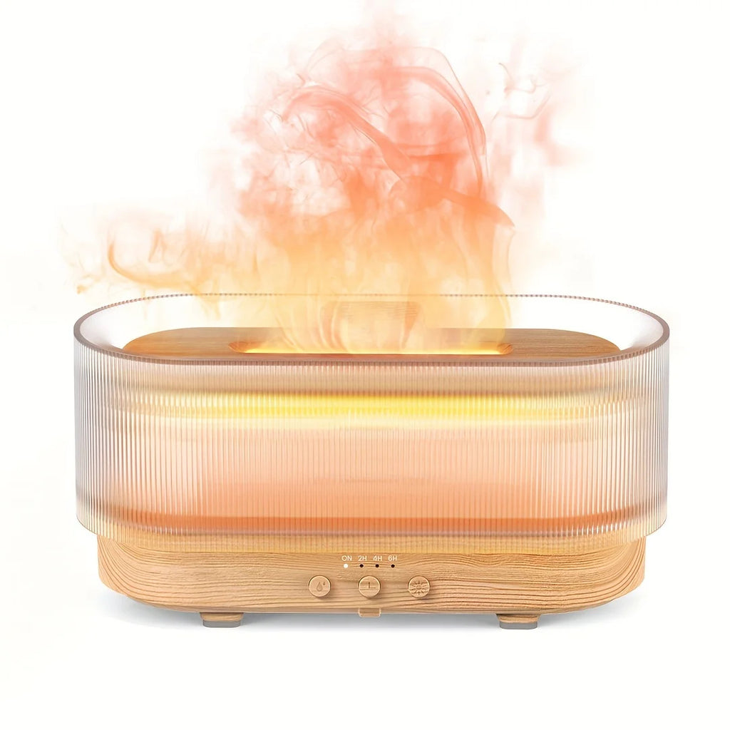 Air Flame Humidifier – 3D Flame Effect Aroma Diffuser | Cool Mist, Essential Oils & Night Light