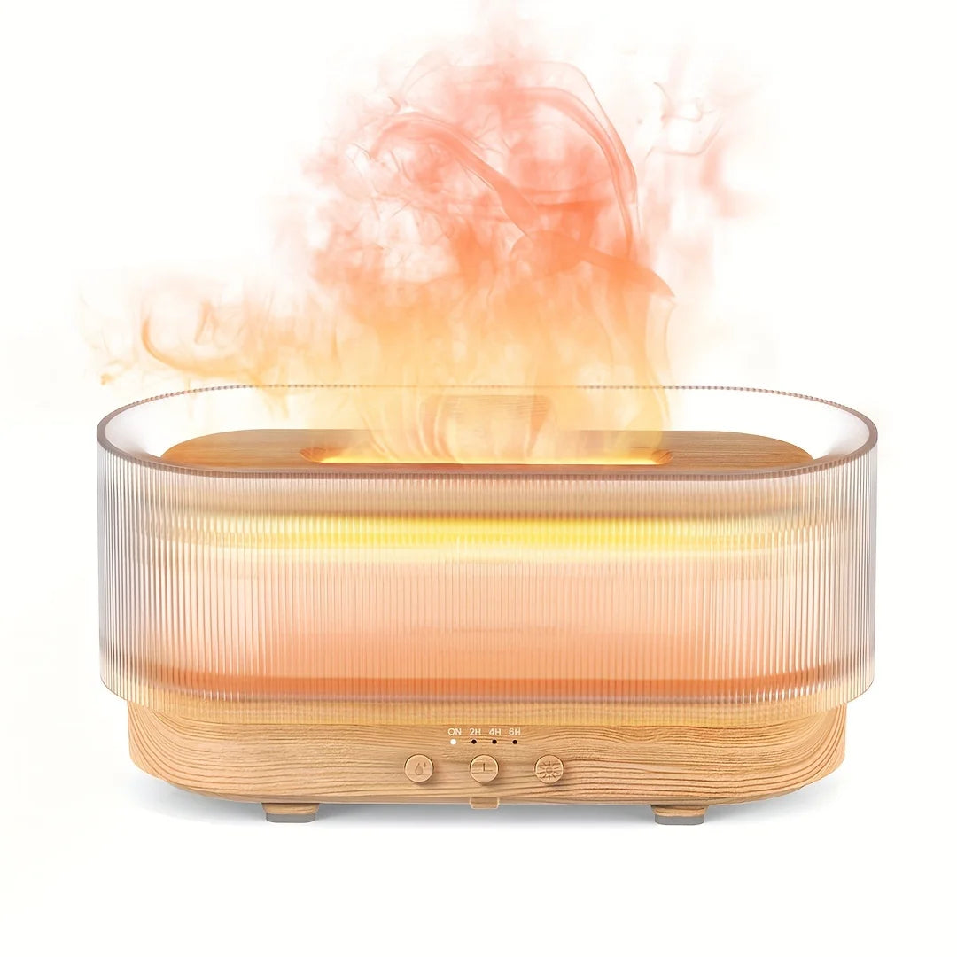 Air Flame Humidifier – 3D Flame Effect Aroma Diffuser | Cool Mist, Essential Oils & Night Light