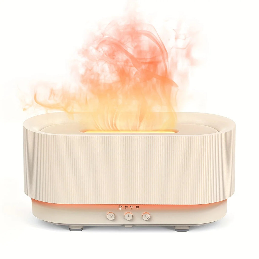 Air Flame Humidifier – 3D Flame Effect Aroma Diffuser | Cool Mist, Essential Oils & Night Light