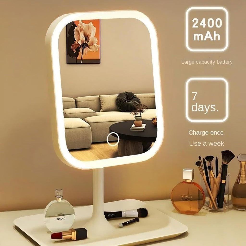 LED Makeup Mirror with 3 Light Modes & Touch Control — Perfect Lighting for Every Look
