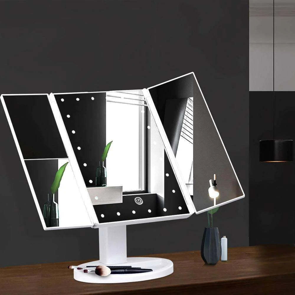LED Lighting Makeup Mirror with 3 Color Modes & Magnification – Flawless Makeup Anytime, Anywhere