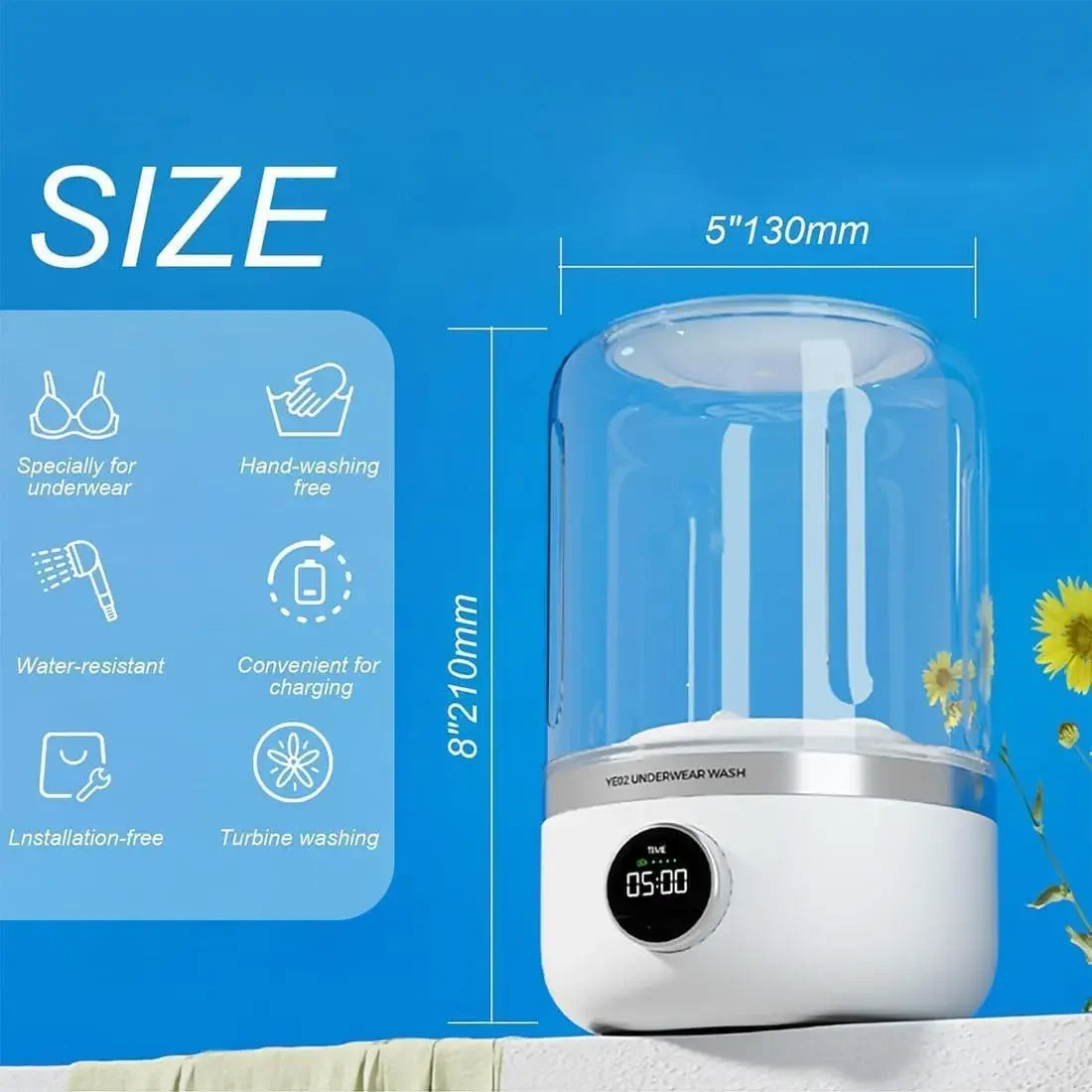 Portable Mini Washing Machine — Rechargeable, Compact, and Perfect for Small Loads