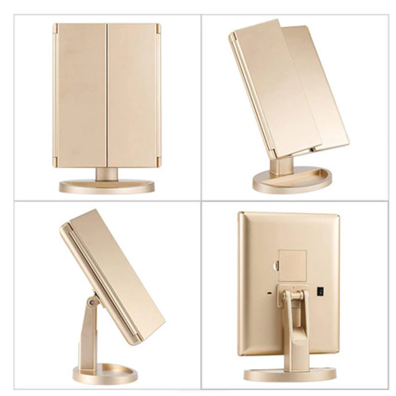 LED Lighting Makeup Mirror with 3 Color Modes & Magnification – Flawless Makeup Anytime, Anywhere