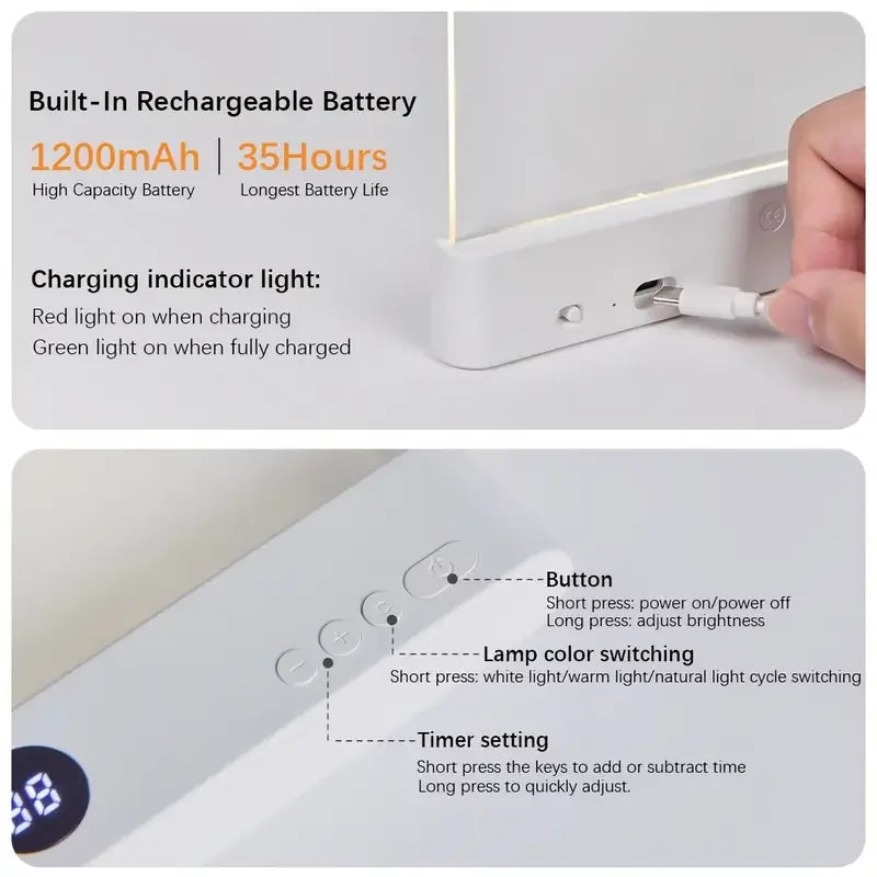 Smart LED Book Light – Rechargeable, Eye Protection, Adjustable Brightness for Night Reading